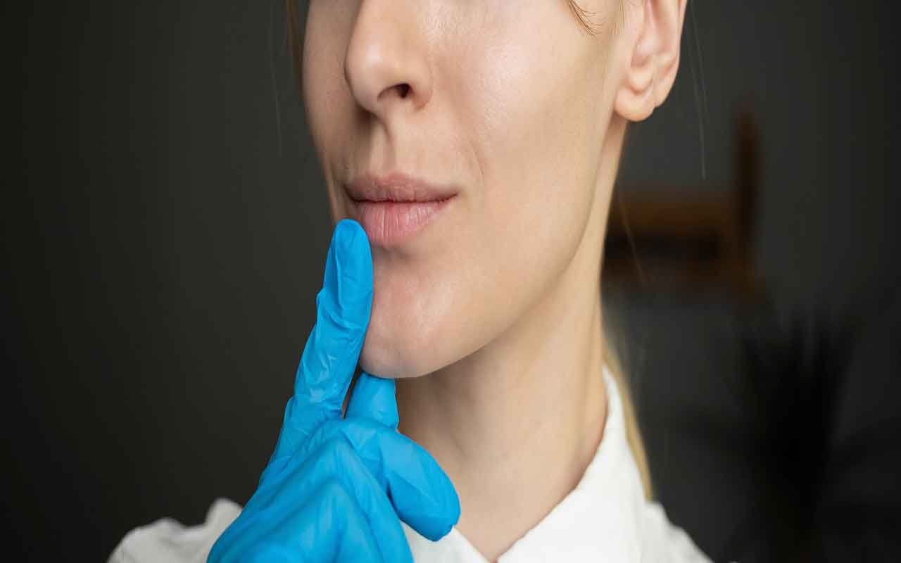 Génioplastie par voie interne